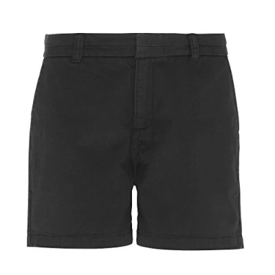 Image of Asquith &amp; Fox Women&#039;s Chino Shorts, Black (Black 000), 12 (Size:Medium)