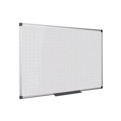Image of Bi Office Maya Gridded Magnetic Aluminium Framed Whiteboard 120x90