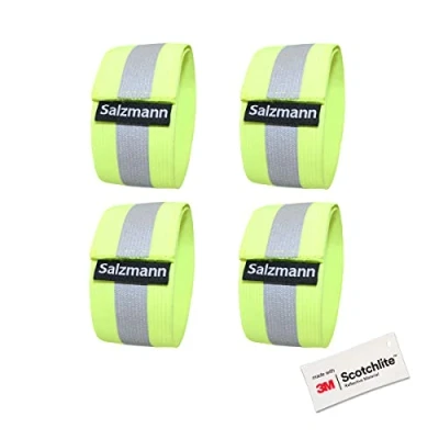 Image of Salzmann 3M Reflective Armbands Elastic High Visibility Made with Scotchlite Set of 4