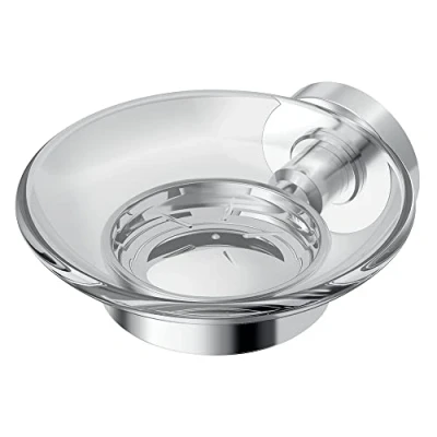 Image of Ideal Standard IOM Soap Dish and Holder Transparent Glass/Chrome