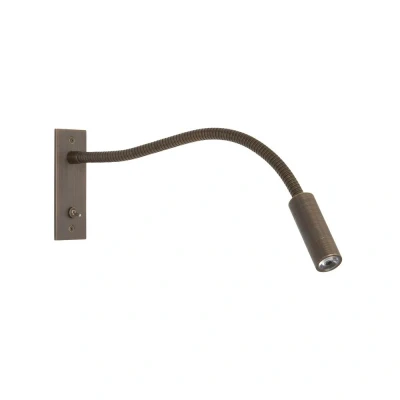 Image of Leo LED 1 Light Indoor Wall Reading Switched Bronze