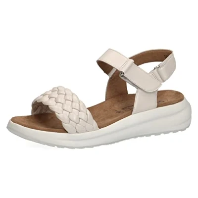 Image of Caprice Women&#039;s 9 28717 28 Flat Sandal, OFFWHITE PERL, 3.5 UK