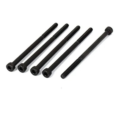 Image of sourcingmap M4 x 70mm Carbon Steel Full Thread Hex Socket Cap Head Screws Bolts 5 Pcs