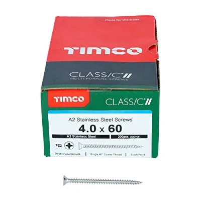 Image of TIMCO Classic Multi Purpose Screws 4.0 x 70 A2 Stainless Steel Box of 200