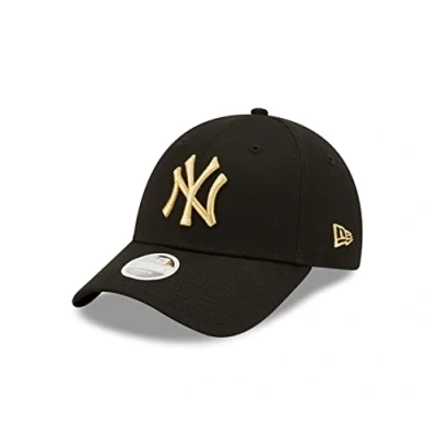 Image of New Era York Yankees Cap Hut Kopfbedeckung Strapback Verschluss verstellbar Damen Frauen schwarz gold One Size