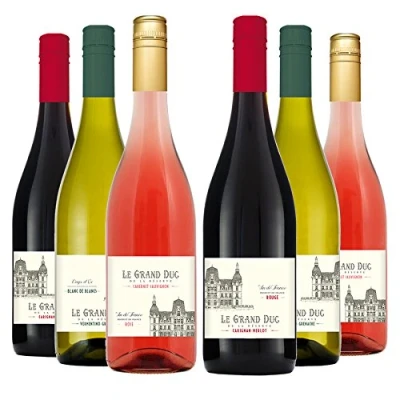 Image of Le Grand Duc French Wine Selection Mixed 6 Bottle Half Case