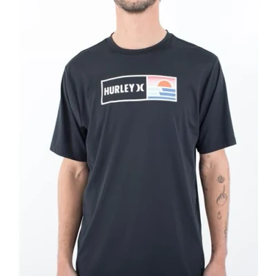 Image of Short Sleeve Lycra Man Everyday Hybrid UPF Black