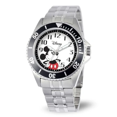 Image of Disney Men&#039;s W000524 Mickey Mouse Honor Stainless Steel Bracelet Watch