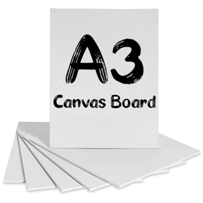 Image of A3 Blank Canvas Board Panel Artists Cotton Duck Gesso Primed Boards for Acrylic &amp; Oil Painting