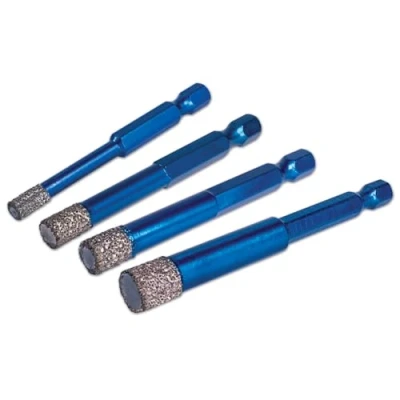 Image of Mexco Dry Diamond Tile Drill Bit Set 5.5mm 6mm 7mm &amp; 8mm
