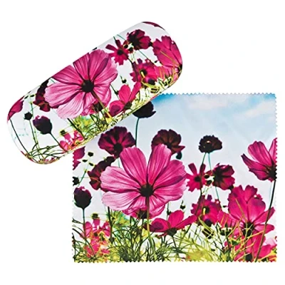 Image of VON LILIENFELD Glasses Case Flower meadow Blossoms Present Cleaning Cloth Spectacle Cases