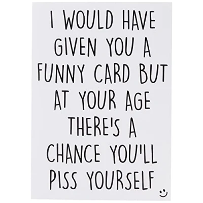 Image of Funny Cards Rude Birthday Card 40th 50th 60th 70th Sister Mum Greeting Witty Humour Laughter Banter Offensive Joke Fun PC374