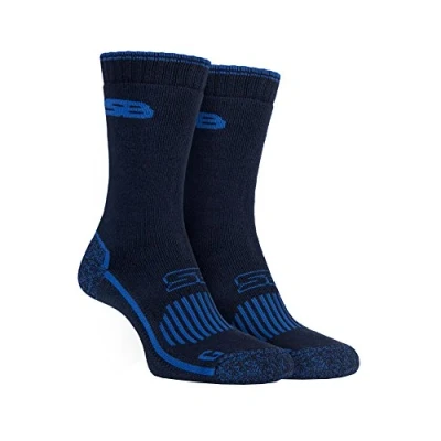 Image of Storm Bloc 2 Pairs Mens Heavy Duty Reinforced Breathable Cotton Work Socks for Boots (6 8 uk, SBGMS001NVY)