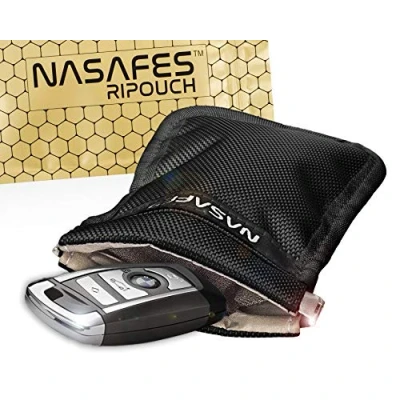 Image of Car Key Signal Blocker Pouch, Keyless Blocker, Faraday Bag For Keys, Rfid Blocking Pouch Cage