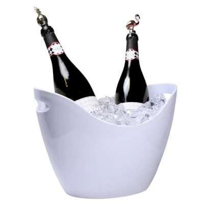 Image of bar@drinkstuff Plastic Drinks Pail White 10L, Single