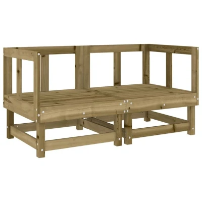 Image of vidaXL Garden Corner Sofas 2 pcs Impregnated Wood Pine