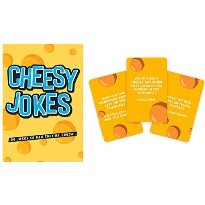 Image of Gift Republic 100 Cheesy Jokes Cards, Yellow, one Size