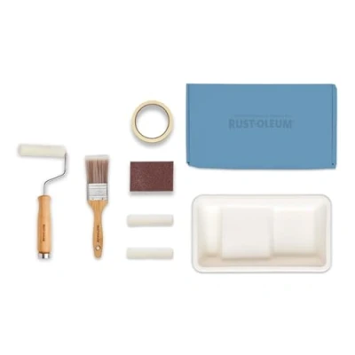 Image of Rust Oleum Ready to Roll Eco Paint Kit (Small) Radiator Gloss Deep Blues