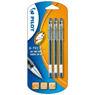 Image of Pilot G Tec C4 Gel Microtip Rollerball 0.4 mm (Pack of 3) Blue