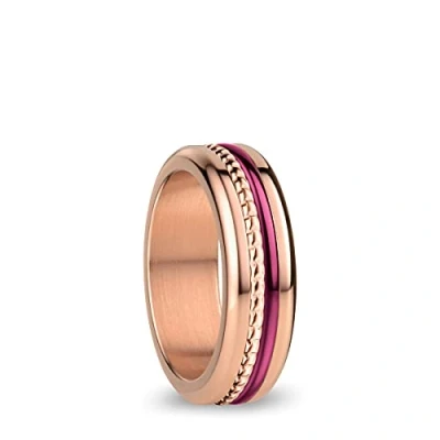 Image of BERING Exchangeable Ring Combination for Women in Rose Gold and Purple with the Distinctive Twist Change System, Tigris