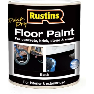 Image of RUSTINS Quick Dry Floor Paint Black 2.5ltr