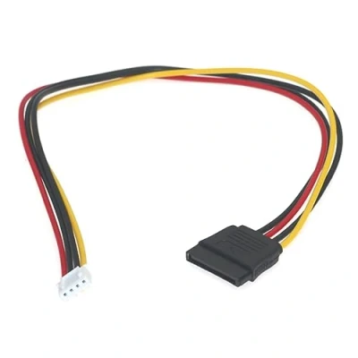 Image of xbiez 4Pin Floppy Female to 15Pin SATA Adapter Converter Power Supply Data Conversion Cable Wires 7.87in