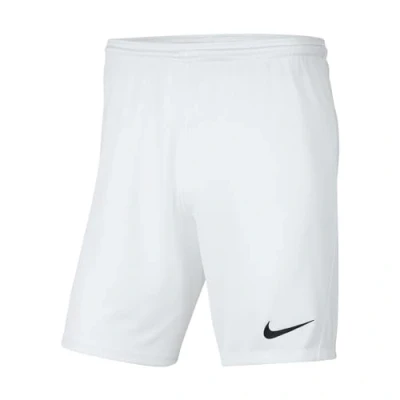 Image of NIKE Boys Dri fit Park 3 Shorts, White/Black, M EU
