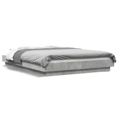 Image of vidaXL Bed Frame without Mattress Concrete Grey 120x190 cm Small Double