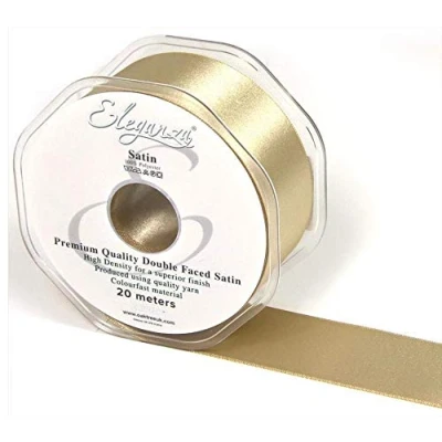 Image of OloreHome Eleganza Double Faced Satin Ribbon Taupe 38mm x 20m