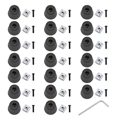 Image of Create idea 20 Set 2020 Profile Anti vibration Feet Kit with Landing Rubber T slot Sliding Nut M3 Screw Wrench Absorber Protector for 3D Printer