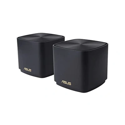 Image of ZenWifi XD4 plus 2 pk black AX1800 Whole Home Dual band Mesh WiFi 6 System pack Life time free network security, parental controls, MU MIMO support, Traditional QoS