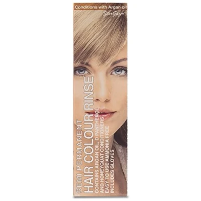 Image of Natural Tone Semi Permanent Hair Colour, Mid Blonde. Contains D Pathenol (Pro Vitamin B5), Argan extract and Honeyquat to condition the hair.