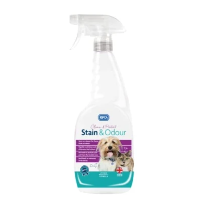 Image of RSPCA 750ml Pet Stain and Odour Remover Wee Away Friendly Probiotic Cleaning Discourage From Repeat Marking
