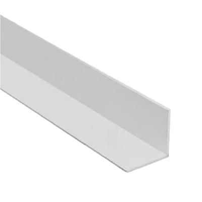 Image of 4 x White 1 Metre UPVC Plastic Rigid Angle 40 40mm Corner Cover Trim 90 Degree