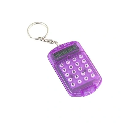 Image of ZHOUBA Mini Pocket Electronic Calculator 8 Digits Keychain Key Ring School Office Tool