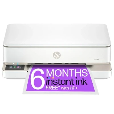 Image of HP Envy 6120e All in One Printer Perfect for Home Colour Wireless Print, Scan &amp; Copy 3 Months of Instant Ink Included Automatic 2 sided Photo Printing Easy Setup Reliable Wi Fi White