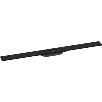 Image of hansgrohe 56053670 RainDrain Flex Ready Set Shower Drain 1000 Can be Shortened for Wall Mounting Matt Black Complete Channel, 100 cm