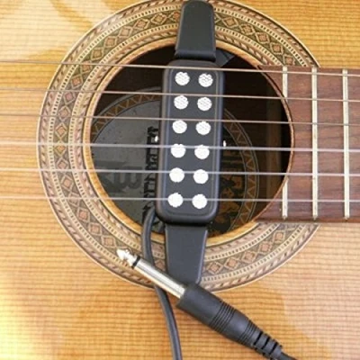 Image of CLASSICAL / ACOUSTIC GUITAR SOUND HOLE CERAMIC PICKUP NYLON OR STEEL STRINGS NEW