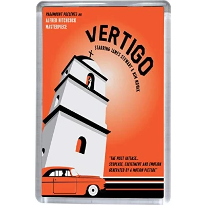Image of Super Universe Alfred Hitchcock Vertigo Movie Poster Fridge Magnet 5 x 7.5 cm