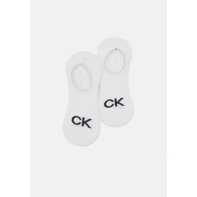 Image of Calvin Klein Men&#039;s Logo High Cut Footie 2 Pack, White, 43/46 (Pack of 2)