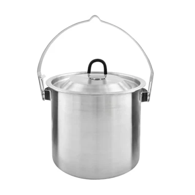 Image of Tatonka Pot Set BC 1.4 L High Outdoor Cooking Made of Stainless Steel with Insertable Bowl, Hanger for Hanging, Volume Scale and Lid litres Diameter 13 x 13.5 cm