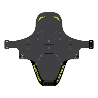 Image of RRP Rapid Racer Products Unisex&#039;s Enduro Mudguard, Black/Neon Green, One Size