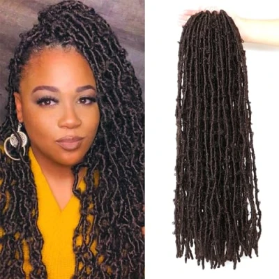 Image of Butterfly Locs Crochet Hair Extensions for Black Women Faux Soft Braids Braidng (24Inch(Pack of 6), #4)