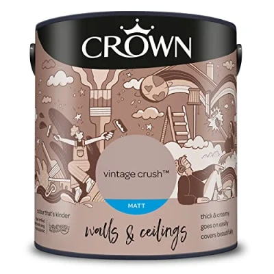 Image of CROWN 2.5L Breatheasy MATT Emulsion Paint for Walls &amp; Ceilings VINTAGE CRUSH