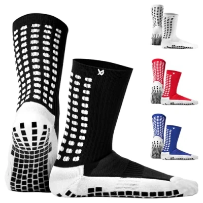 Image of LUX Grip Socks Football Men Anti Slip Blister For Basketball Hockey Volleyball Yoga
