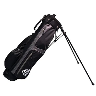 Image of Longridge 6&quot; WEEKEND Golf Stand Bag Black SILVER