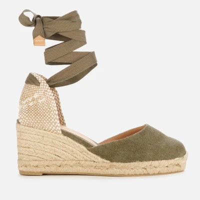 Image of Castañer Women&#039;s Carina 6 Canvas Espadrilles Olive UK 5