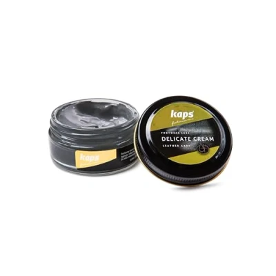Image of Kaps Shoe Care Cream, Intensive Leather and Nourishing, Delicate (114 light gray)