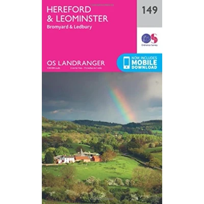 Image of Hereford &amp; Leominster Map Bromyard Ledbury Ordnance Survey OS Landranger 149 England Walks Cycling Days Out Maps Adventure