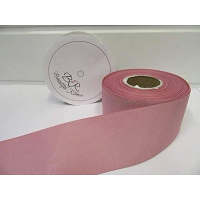 Image of Beautiful Ribbon 2 metres of 50mm Grosgrain Ribbed Quartz Blush Light Pink Double Sided 50 mm 5cm 2&quot; Inch